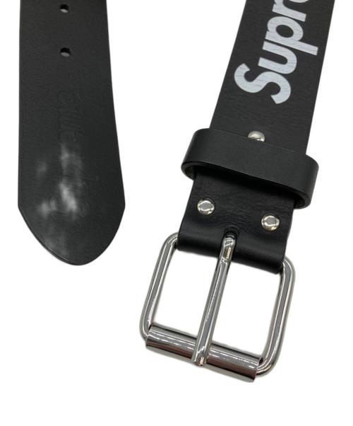 SUPREME（シュプリーム）Supreme (シュプリーム) リピートレザーベルト ブラック×ホワイトの古着・服飾アイテム