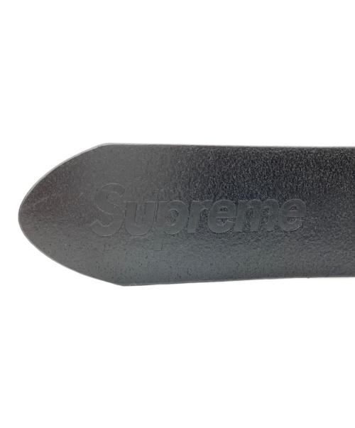 SUPREME（シュプリーム）Supreme (シュプリーム) リピートレザーベルト ブラック×ホワイトの古着・服飾アイテム