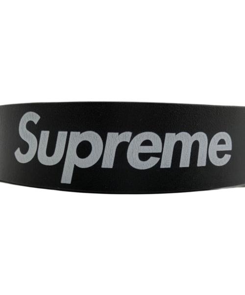 SUPREME（シュプリーム）Supreme (シュプリーム) リピートレザーベルト ブラック×ホワイトの古着・服飾アイテム
