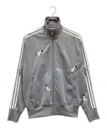 adidas×DISNEY（アディダス×ディズニー）の古着「ミッキーマウス × Originals モノグラム刺しゅう ファイヤーバード トラックトップ」｜グレー