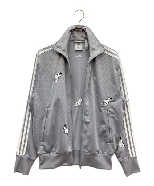 adidas（アディダス）adidas (アディダス) DISNEY (ディズニー) ミッキーマウス × Originals モノグラム刺しゅう ファイヤーバード トラックトップ グレー サイズ:SIZE Mの古着・服飾アイテム