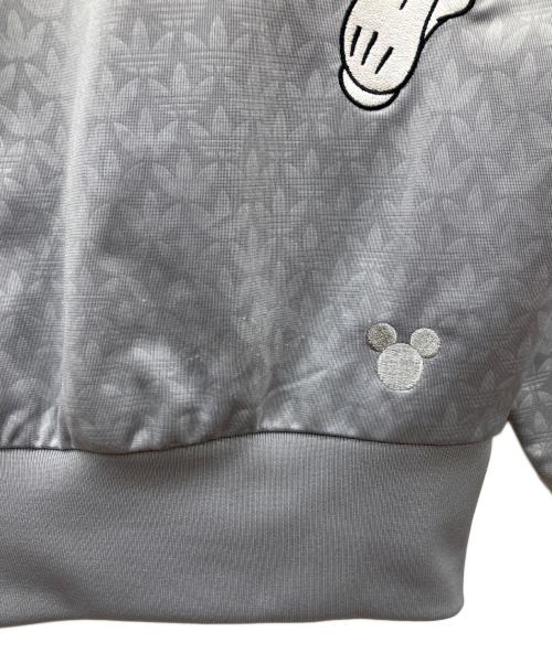 adidas（アディダス）adidas (アディダス) DISNEY (ディズニー) ミッキーマウス × Originals モノグラム刺しゅう ファイヤーバード トラックトップ グレー サイズ:SIZE Mの古着・服飾アイテム