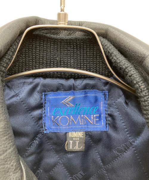 EXCELLENCE KOMINE（エクセレンス コミネ）EXCELLENCE KOMINE (エクセレンス コミネ) レザージャケット ブラック サイズ:LLの古着・服飾アイテム