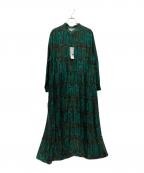 SUM1 STYLEスミスタイル）の古着「長袖ワンピース」｜グリーン×ブラック