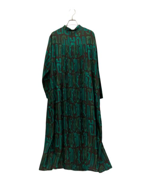 SUM1 STYLE（スミスタイル）SUM1 STYLE (スミスタイル) 長袖ワンピース グリーン×ブラック サイズ:FREE 未使用品の古着・服飾アイテム