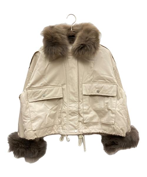 aurea（アウレア）aurea (アウレア) ファー付ブルゾン ピンク サイズ:FREE 未使用品の古着・服飾アイテム