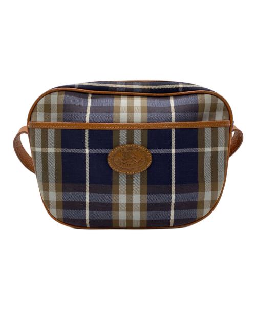 Burberry's（バーバリー）Burberry's (バーバリー) ノバチェック ショルダーバッグ パープルの古着・服飾アイテム