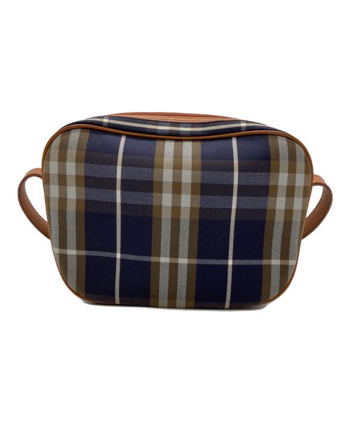 Burberry's（バーバリー）Burberry's (バーバリー) ノバチェック ショルダーバッグ パープルの古着・服飾アイテム