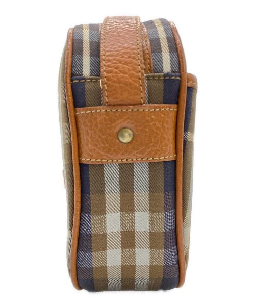 Burberry's（バーバリー）Burberry's (バーバリー) ノバチェック ショルダーバッグ パープルの古着・服飾アイテム