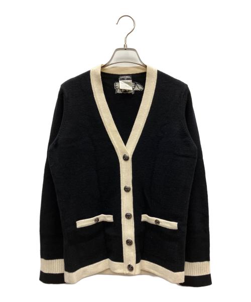 CHANEL（シャネル）CHANEL (シャネル) 薄手カーディガン ブラック サイズ:SIZE 38の古着・服飾アイテム