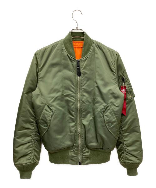 ALPHA（アルファ）ALPHA (アルファ) MA-1ジャケット グリーン サイズ:Mの古着・服飾アイテム