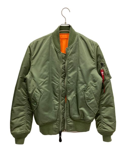 ALPHA（アルファ）ALPHA (アルファ) MA-1ジャケット グリーン サイズ:Mの古着・服飾アイテム