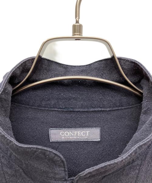 confect（コンフェクト）CONFECT (コンフェクト) リネンシャツ ネイビー サイズ:SIZE 4の古着・服飾アイテム