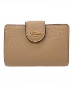 COACHコーチ）の古着「2つ折り財布」｜ベージュ