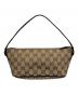 GUCCI (グッチ) GGキャンバス シェリーライン ハンドバッグ ブラウン：40000円