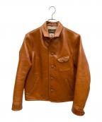 ORGUEILオルゲイユ）の古着「レザージャケット」｜キャメル