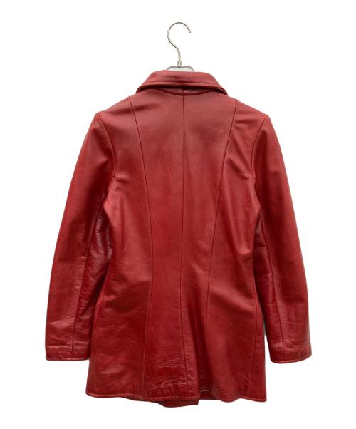 POWER POURCE（パワーソース）POWER POURCE (パワーソース) レザーコート レッド サイズ:Mの古着・服飾アイテム
