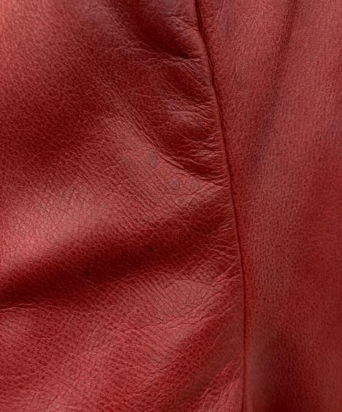POWER POURCE（パワーソース）POWER POURCE (パワーソース) レザーコート レッド サイズ:Mの古着・服飾アイテム