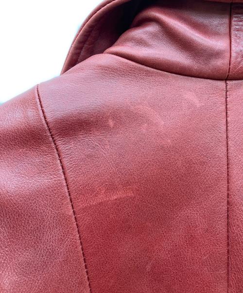 POWER POURCE（パワーソース）POWER POURCE (パワーソース) レザーコート レッド サイズ:Mの古着・服飾アイテム