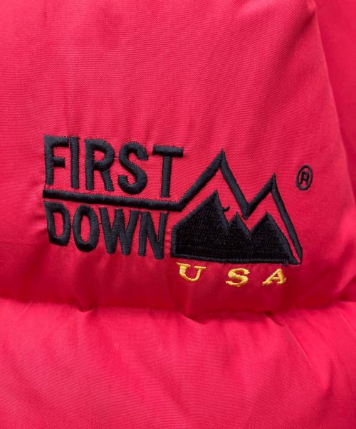FIRST DOWN（ファーストダウン）FIRST DOWN (ファーストダウン) リバーシブルダウンベスト ブラック サイズ:Lの古着・服飾アイテム