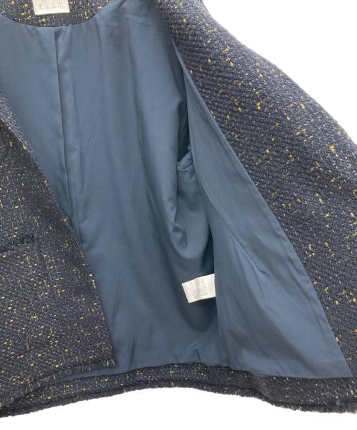 PLST（プラステ）PLST (プラステ) ツイードジャケット ネイビー サイズ:Mの古着・服飾アイテム