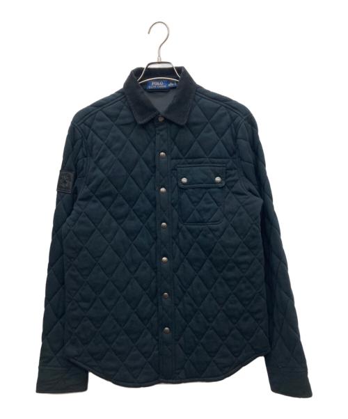POLO RALPH LAUREN（ポロ・ラルフローレン）POLO RALPH LAUREN (ポロ・ラルフローレン) ブラックキルティングシャツジャケット ブラック サイズ:Mの古着・服飾アイテム