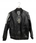 BOLINIボリーニ）の古着「レザーブルゾン」｜ブラック