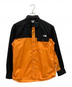 THE NORTH FACEザ ノース フェイス）の古着「長袖シャツ」｜ブラック×オレンジ