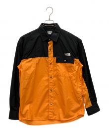 THE NORTH FACE（ザ ノース フェイス）の古着「長袖シャツ」｜ブラック×オレンジ