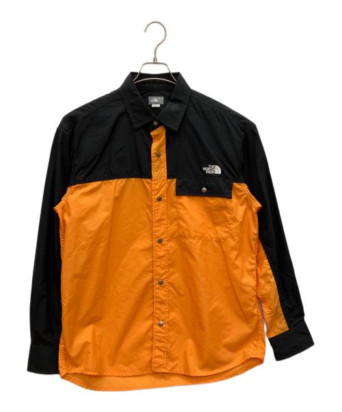 THE NORTH FACE（ザ ノース フェイス）THE NORTH FACE (ザ ノース フェイス) 長袖シャツ ブラック×オレンジ サイズ:Lの古着・服飾アイテム