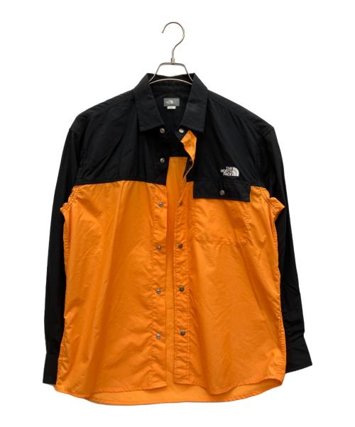 THE NORTH FACE（ザ ノース フェイス）THE NORTH FACE (ザ ノース フェイス) 長袖シャツ ブラック×オレンジ サイズ:Lの古着・服飾アイテム