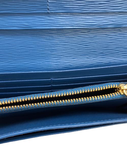 PRADA（プラダ）PRADA (プラダ) サフィアーノ 長財布 ブルーの古着・服飾アイテム