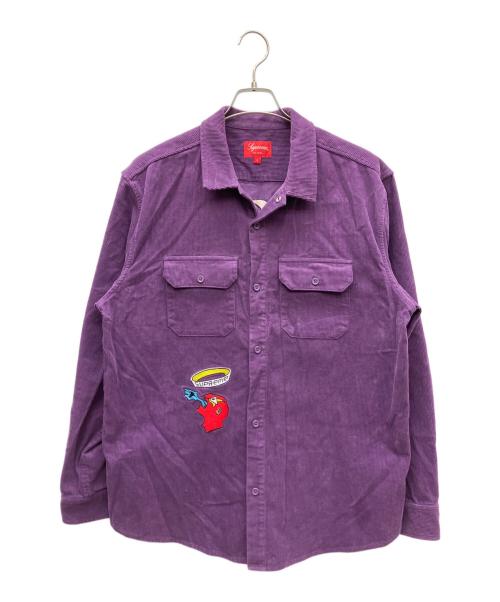 SUPREME（シュプリーム）SUPREME (シュプリーム) ゴンズコーデュロイワークシャツ パープル サイズ:SIZE Lの古着・服飾アイテム