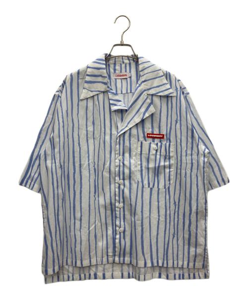 CHARLES JEFFREY LOVERBOY（チャールズ ジェフリー ラバーボーイ）CHARLES JEFFREY LOVERBOY (チャールズ ジェフリー ラバーボーイ) 半袖シャツ ブルー サイズ:Lの古着・服飾アイテム