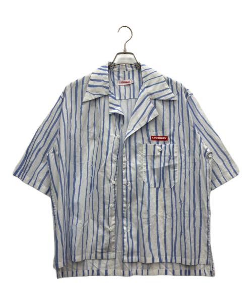 CHARLES JEFFREY LOVERBOY（チャールズ ジェフリー ラバーボーイ）CHARLES JEFFREY LOVERBOY (チャールズ ジェフリー ラバーボーイ) 半袖シャツ ブルー サイズ:Lの古着・服飾アイテム