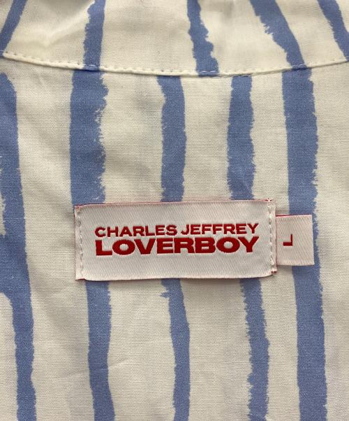 CHARLES JEFFREY LOVERBOY（チャールズ ジェフリー ラバーボーイ）CHARLES JEFFREY LOVERBOY (チャールズ ジェフリー ラバーボーイ) 半袖シャツ ブルー サイズ:Lの古着・服飾アイテム
