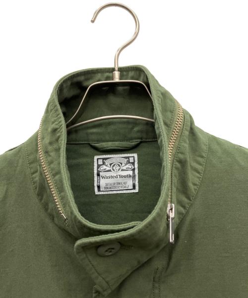 WASTED YOUTH（ウェイステッドユース）WASTED YOUTH (ウェイステッドユース) ミリタリーコート グリーン サイズ:SIZE XLの古着・服飾アイテム