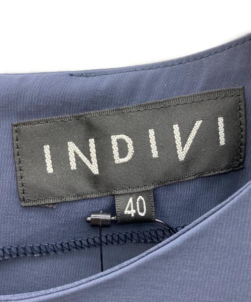 INDIVI（インディヴィ）INDIVI (インディヴィ) ノースリーブワンピース ネイビー サイズ:40 未使用品の古着・服飾アイテム