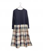 BLUE LABEL CRESTBRIDGEブルーレーベルクレストブリッジ）の古着「長袖ワンピース」｜ネイビー