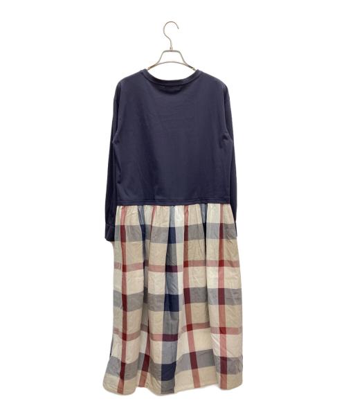 BLUE LABEL CRESTBRIDGE（ブルーレーベルクレストブリッジ）BLUE LABEL CRESTBRIDGE (ブルーレーベルクレストブリッジ) 長袖ワンピース ネイビー サイズ:SIZE 38の古着・服飾アイテム