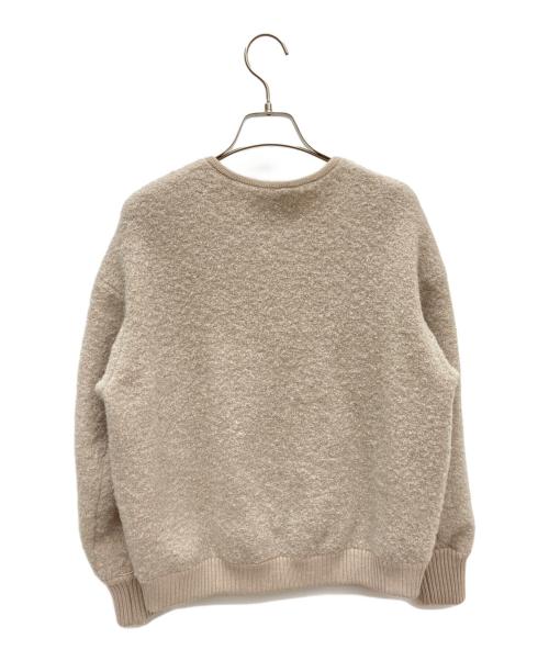 BLUE LABEL CRESTBRIDGE（ブルーレーベルクレストブリッジ）BLUE LABEL CRESTBRIDGE (ブルーレーベルクレストブリッジ) ウールブークレーニットブルゾン ベージュ サイズ:36の古着・服飾アイテム