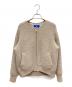 BLUE LABEL CRESTBRIDGE（ブルーレーベルクレストブリッジ）の古着「ウールブークレーニットブルゾン」｜ベージュ