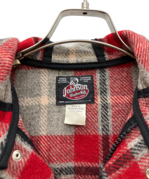JOHNSON WOOLEN MILLS（ジョンソンウーレンミルズ）Johnson Woolen Mills (ジョンソンウーレンミルズ) ウールジャケット レッド サイズ:Mの古着・服飾アイテム