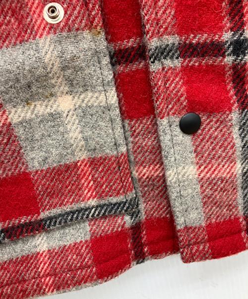 JOHNSON WOOLEN MILLS（ジョンソンウーレンミルズ）Johnson Woolen Mills (ジョンソンウーレンミルズ) ウールジャケット レッド サイズ:Mの古着・服飾アイテム