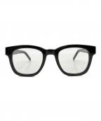 Yves Saint Laurentイヴサンローラン）の古着「プレート スクエアフレーム サングラス」｜ブラック