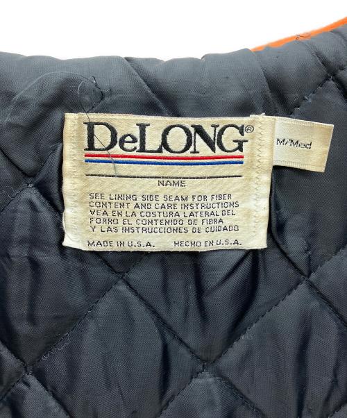 DeLong（デロング）DeLong (デロング) スタジャン ブラック×オレンジ サイズ:Mの古着・服飾アイテム
