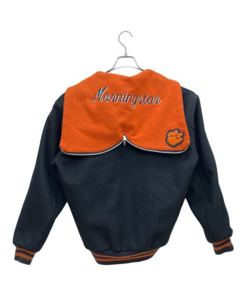 DeLong（デロング）DeLong (デロング) スタジャン ブラック×オレンジ サイズ:Mの古着・服飾アイテム