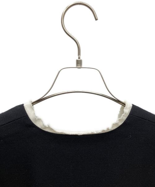 RIM.ARK（リムアーク）RIM.ARK (リムアーク) Wool saxony U curve tops ブラック サイズ:SIZE Freeの古着・服飾アイテム