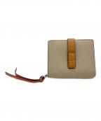 LOEWEロエベ）の古着「コンパクトジップウォレット」｜ベージュ×ブラウン