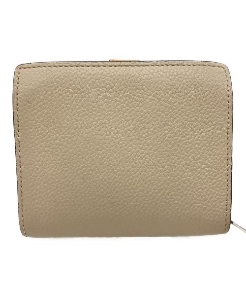 LOEWE（ロエベ）LOEWE (ロエベ) コンパクトジップウォレット ベージュ×ブラウンの古着・服飾アイテム